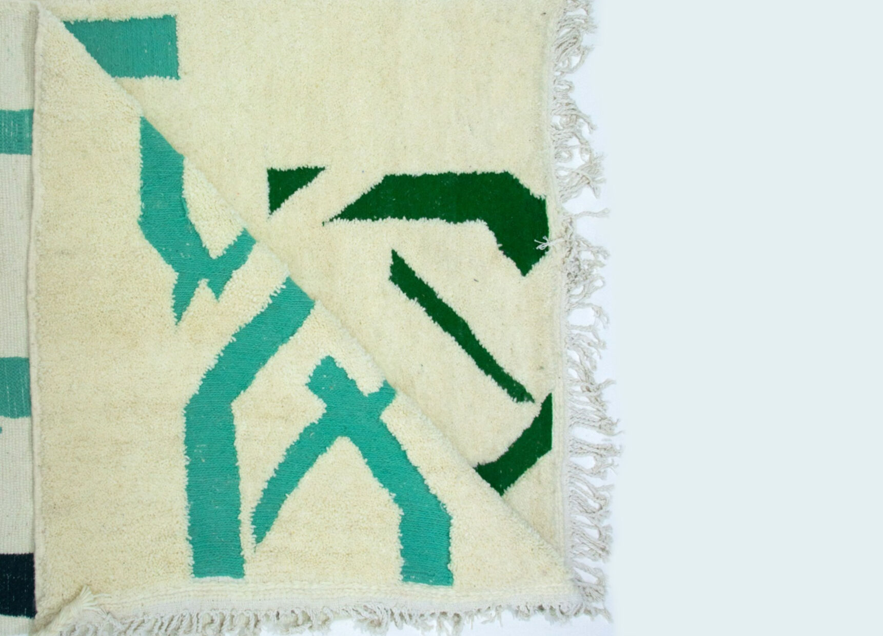 AIRLINES, Moroccan carpet beni ouarain wool, Moroccan handmade, signed designer khalil minka