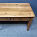 Large antique drapery fabric table