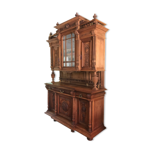 buffet ancien, 2 corps - vitrine