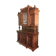 Antique buffet, 2 bodies in solid oak in the Henri II style, with bevelled glass display.