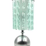 Lampe de table en verre moulé, Italie vers 1970