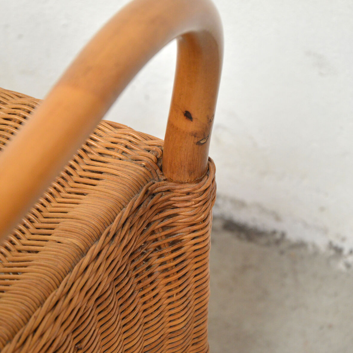 Pair of rattan armchairs