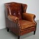 Vintage Dutch club chair in cognac leather, 1970s