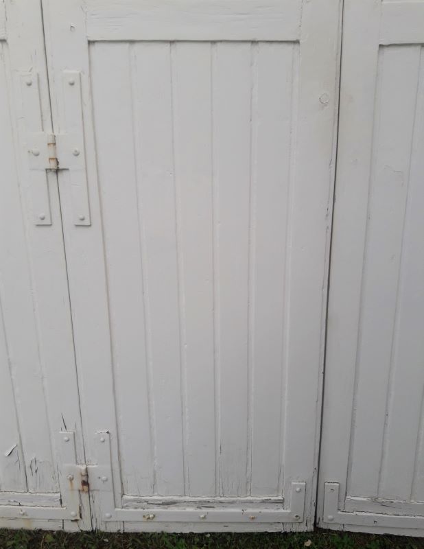 Arched shutters oak louvers H226xW277 4 leaves