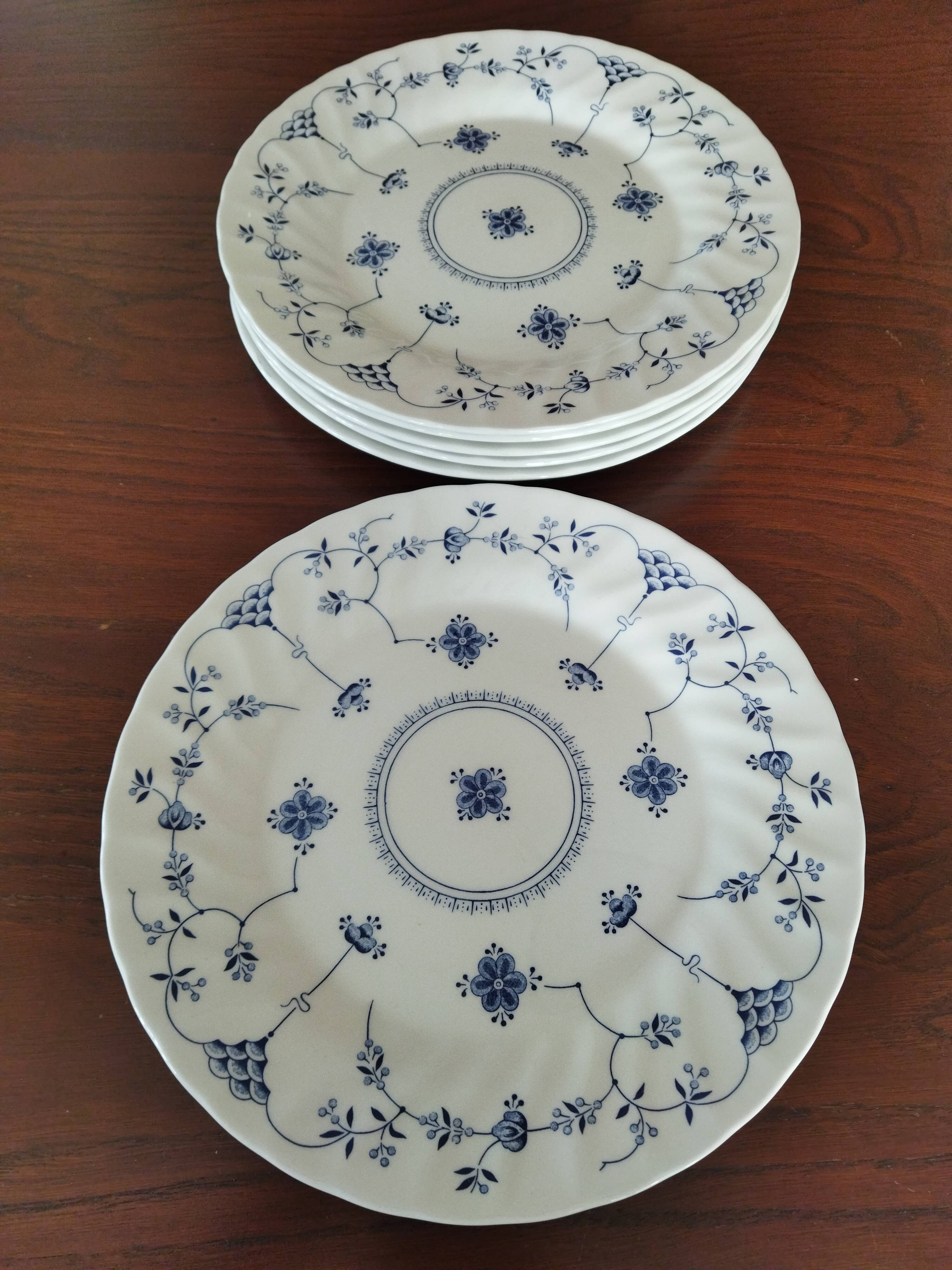 6 English dinner plates, Scandinavian decor
