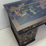 Vintage Chinese Desk with Glass Top