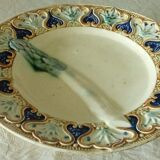 Asparagus plate in slip late 19th Onnaing Wasmuel
