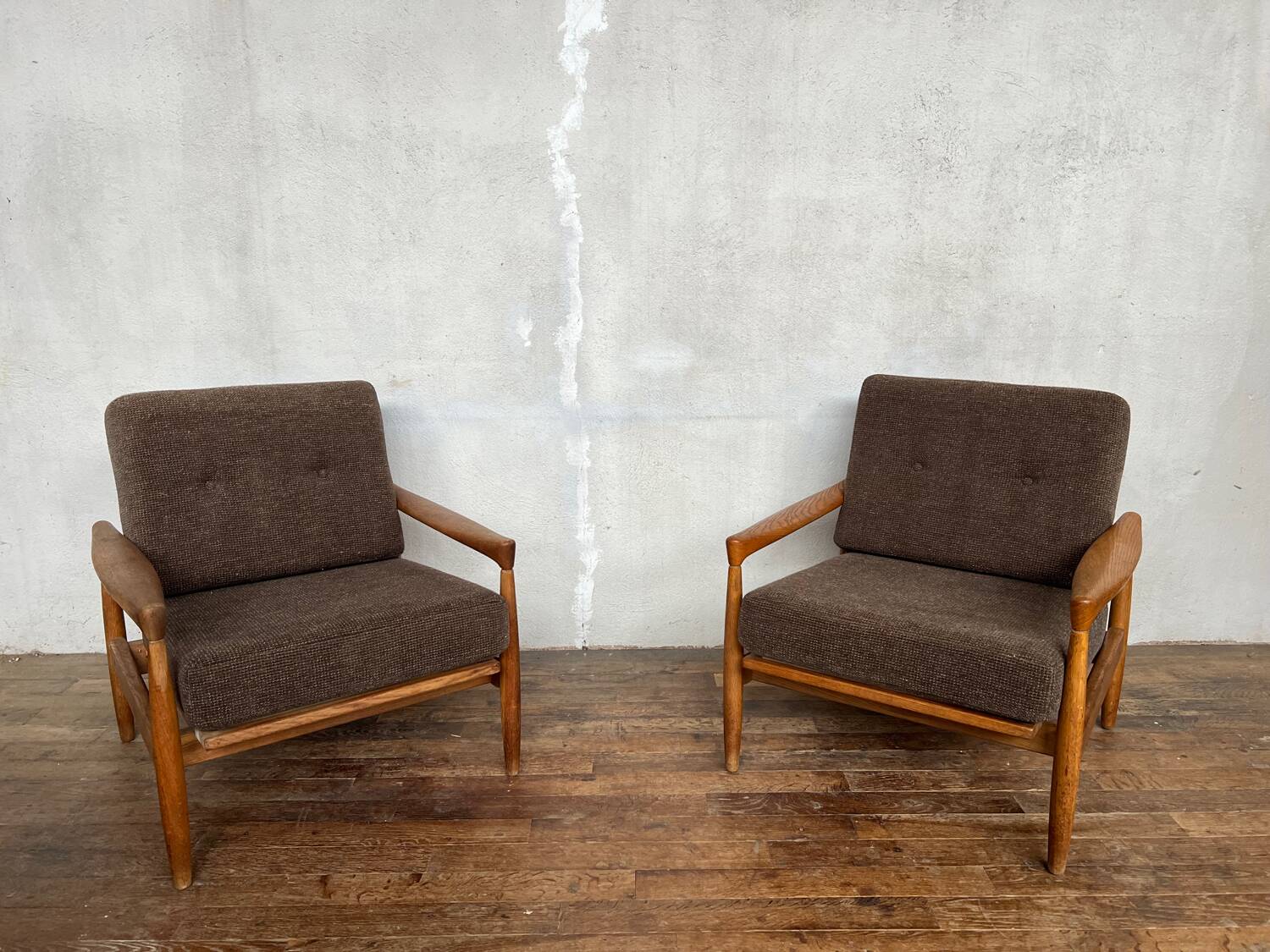 Pair of Scandinavian armchairs by Erik Wørtz for Möbel-Ikea, 1960