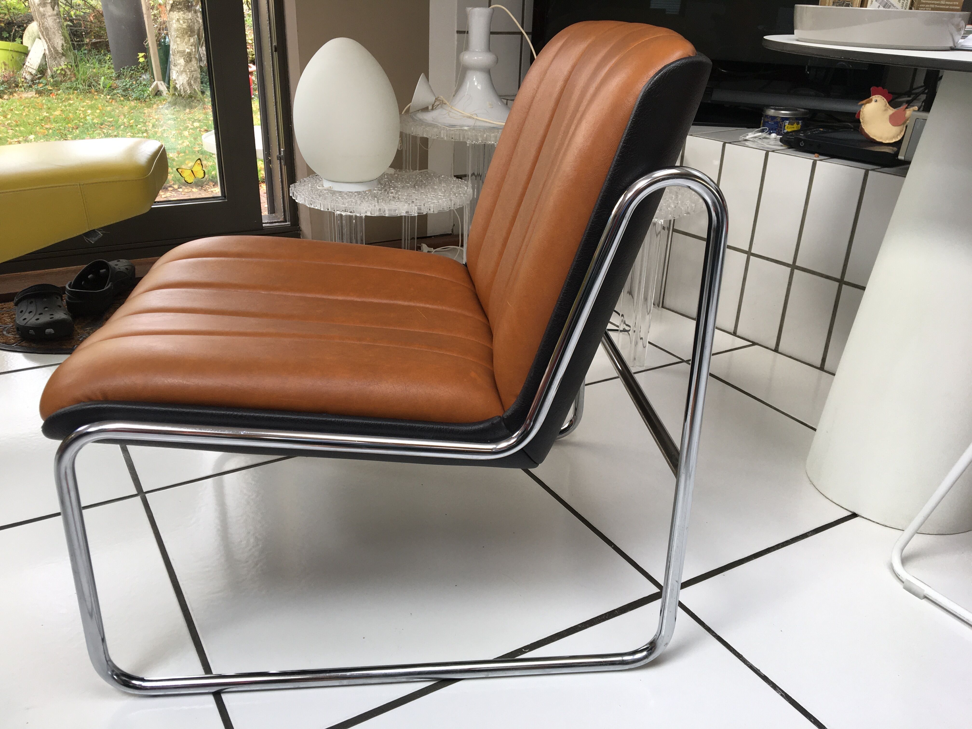 Vintage armchair heater from the 60s