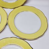 7 Vintage KG Lunéville Plates Jonquille Model Diameter 19.5 Cm