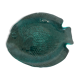 Vintage plate shaped of Arcoroc fish France turquoise