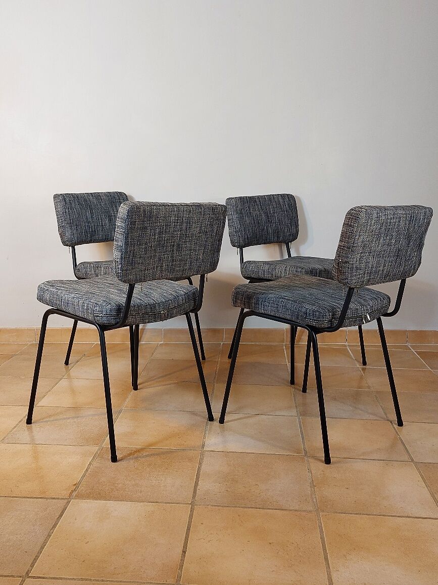 Set de 4 chaises design André Simard, édition Airborne, 1960