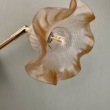 Applique tulipe vintage en verre dépoli