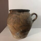 Old terracotta salt pot