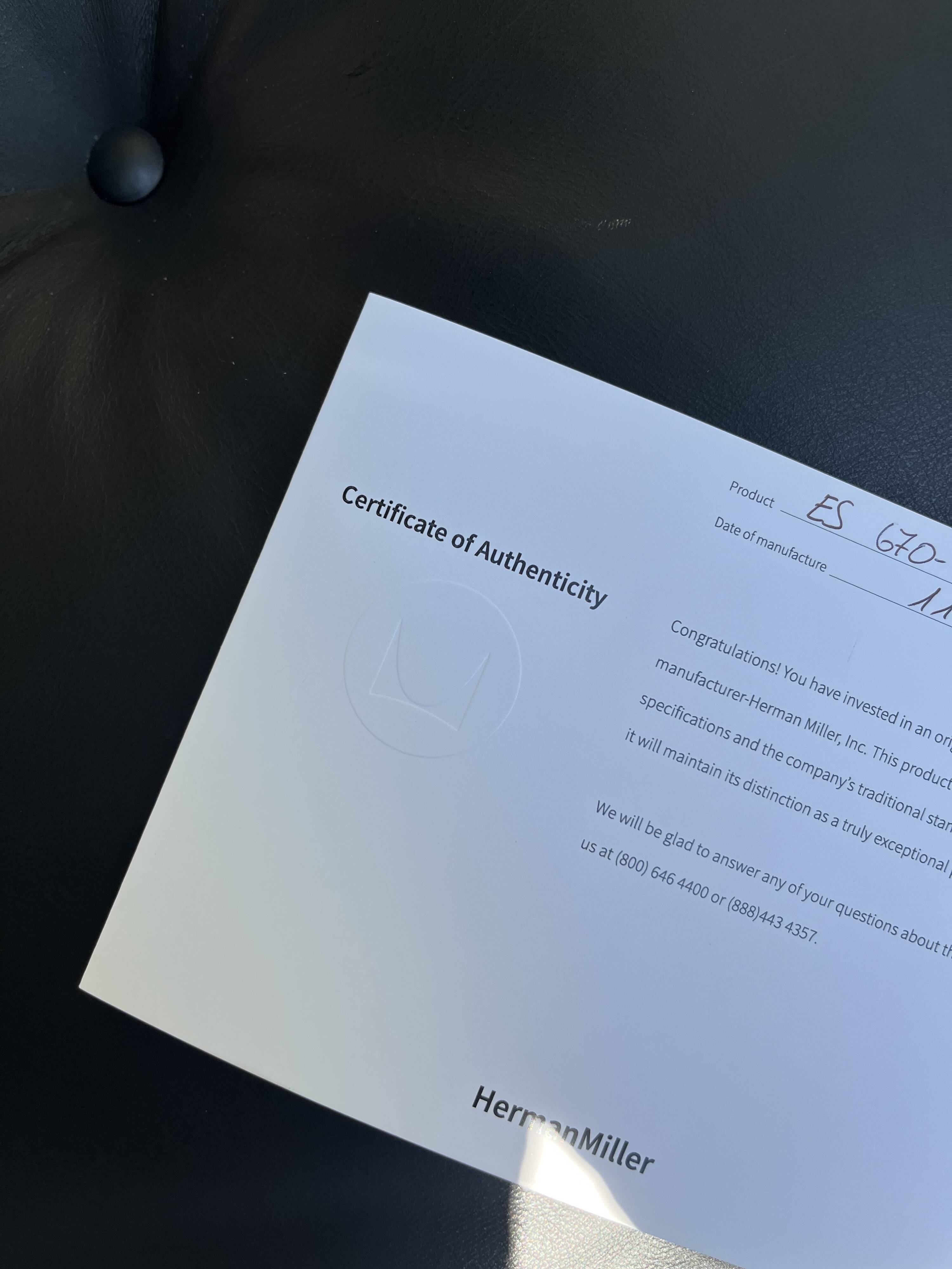 All Black Lounge Chair with Ottoman by Charles Eames