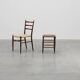 Antique French wooden Stool with Cane Seat, Early 19th Century