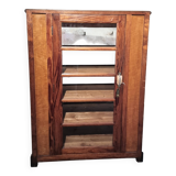 Antique shop window – Pine wood – 1920s/30s – On casters