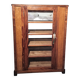 Antique shop display cabinet – Pine wood – 1920s/30s – On wheels