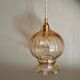 Vintage amber glass globe pendant light