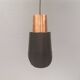 Hanging lamp in copper and black lacquered metal by Bent Karlby for Lyfa
