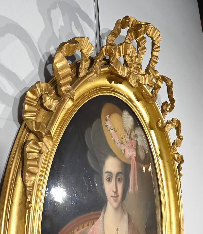 Important Pastel “The Girl with the Canary”, 19th century French school