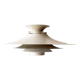 Danish beige metal pendant light, 1960