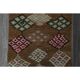 Tapis de couloir vintage turc Oushak fait main en laine et coton marron, années 1970