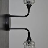 Double cut glass wall light