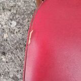 Chaises de bistrot en Skaï rouge