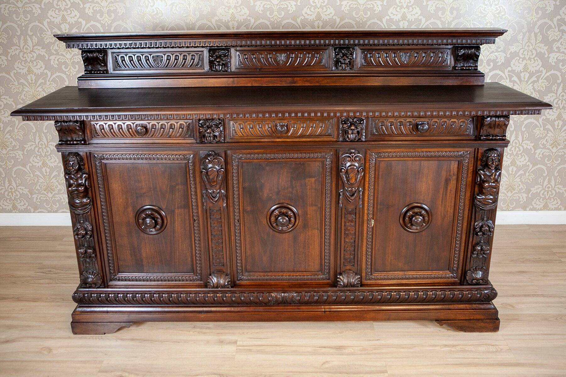 Renaissance Revival Sideboard in Oak