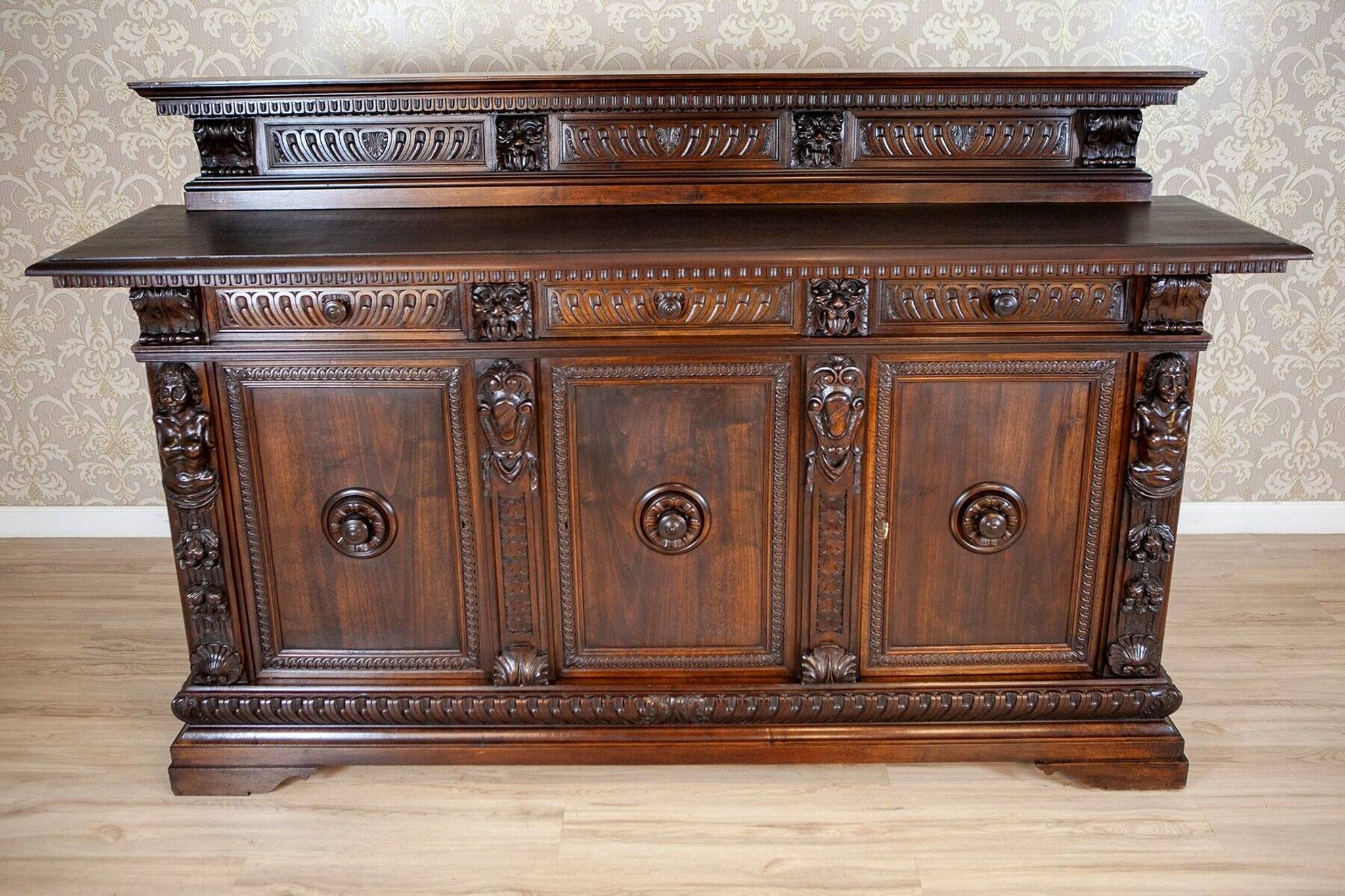 Renaissance Revival Sideboard in Oak