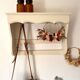 Antique wooden wall shelf