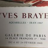 Poster yves brayer watercolors iran 1967 galerie de paris
