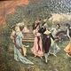 Romantic oil painting on panel from the 19th century
