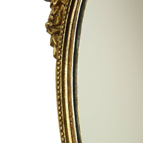 Miroir classique en résine dorée de style rococo baroque 70 cm