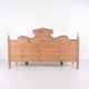 Antique storage bench with carvings – grey painted – pine wood – 1860s