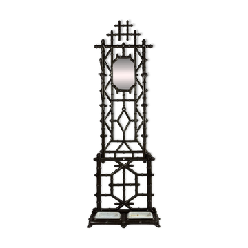 Faux bamboo coat rack cast iron ca. 1890