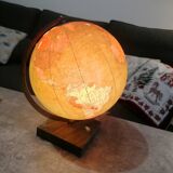Vintage illuminated glass globe world map - 1940s