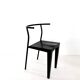 6 black Dr Glob chairs by Philippe Starck for Kartell. Italy 1988.