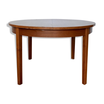 Table à manger ronde et extensible, année 70