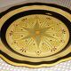 Flat black and yellow HB Quimper, 36 cm