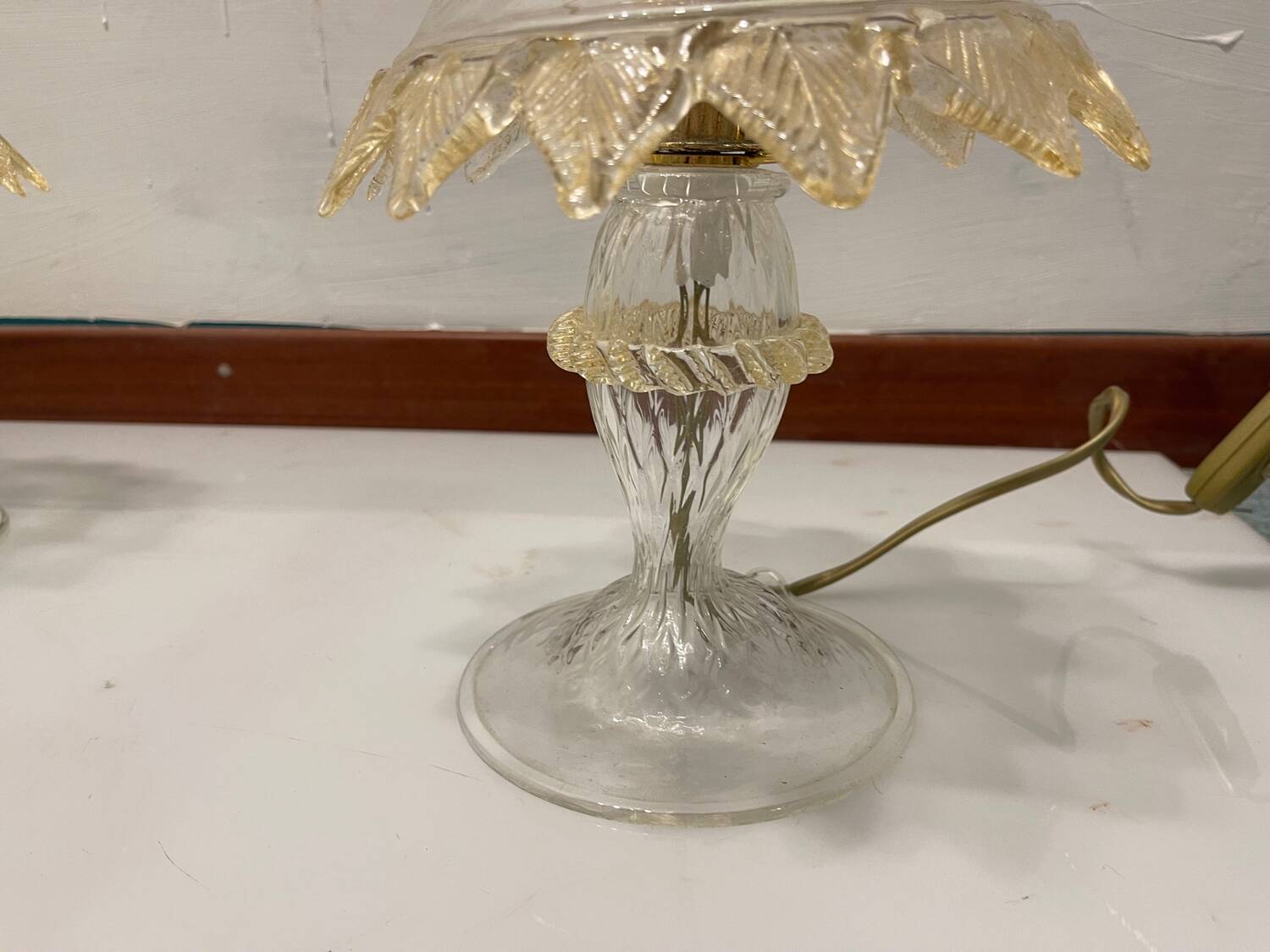 Venetian Murano Glass Table Lamps signed Arte Murano