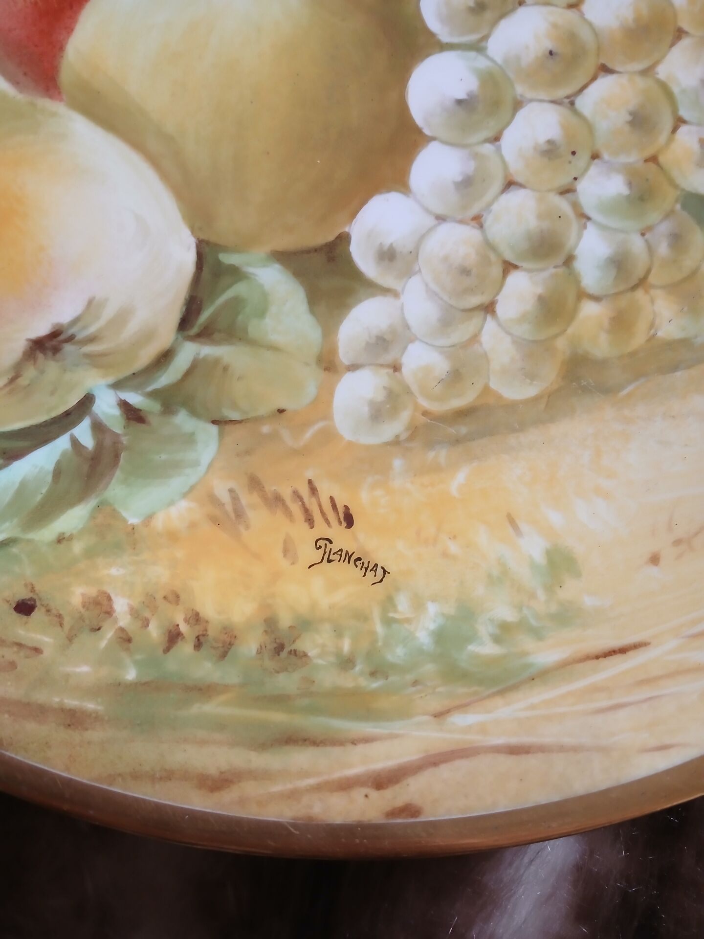 Large decorative antique porcelain plate