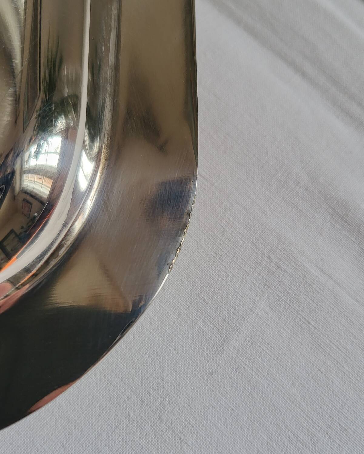 Large Silver Metal Serving Tray