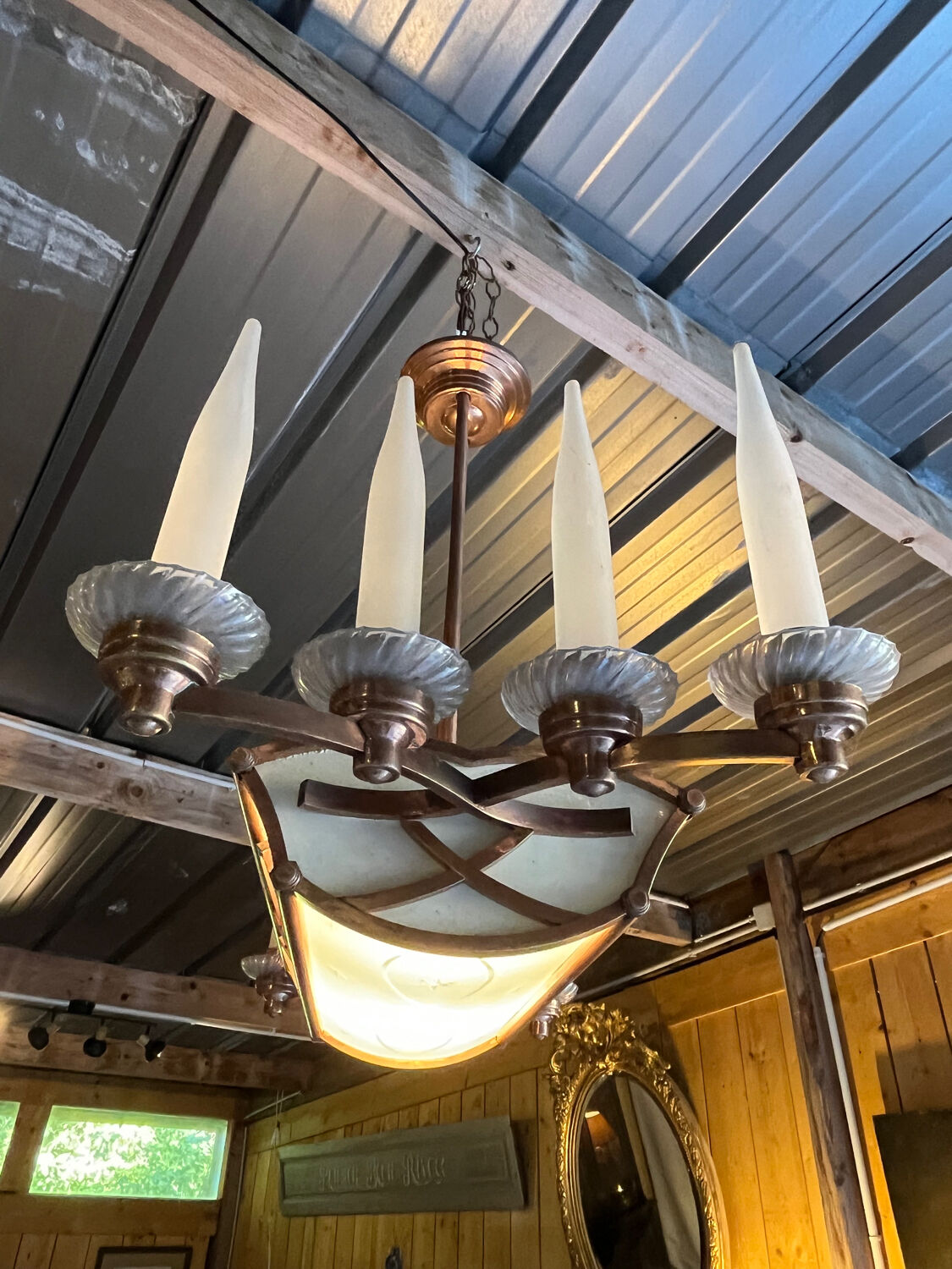 1930s Petitot Chandelier