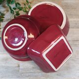 Set of 3 red salad bowls