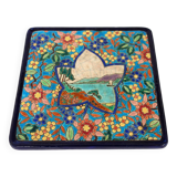 Vintage Longwy enamel trivet
