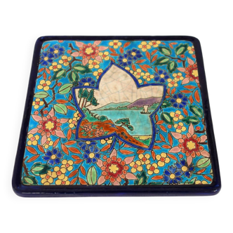 Dessous de plat émaux de Longwy vintage