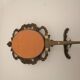 Vintage wall brass medallion frame hook