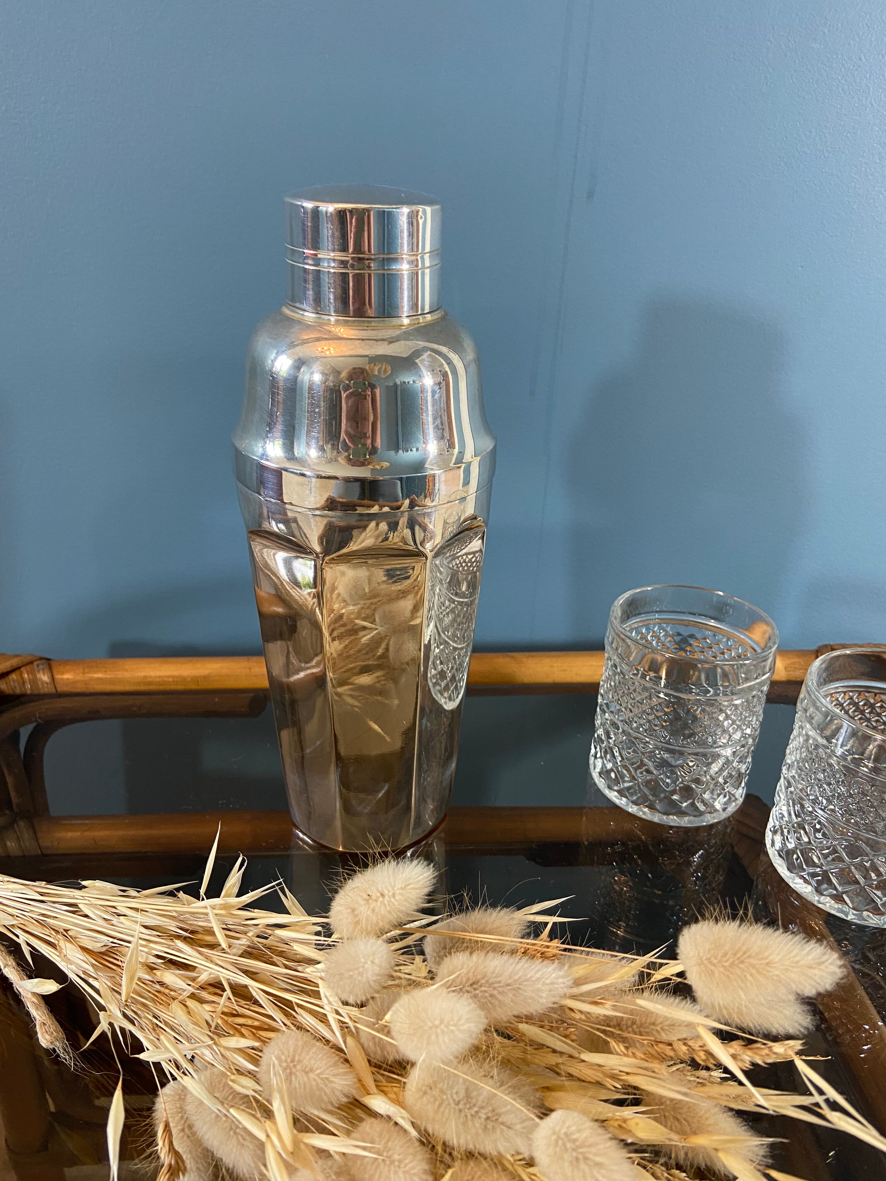 Vintage silver metal shaker